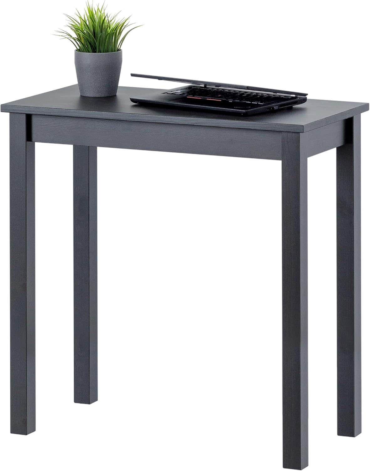 hagge home Scandinavian Pine Wood Desk - Black, 75 x 38 cm - Office, Gaming, Home Office