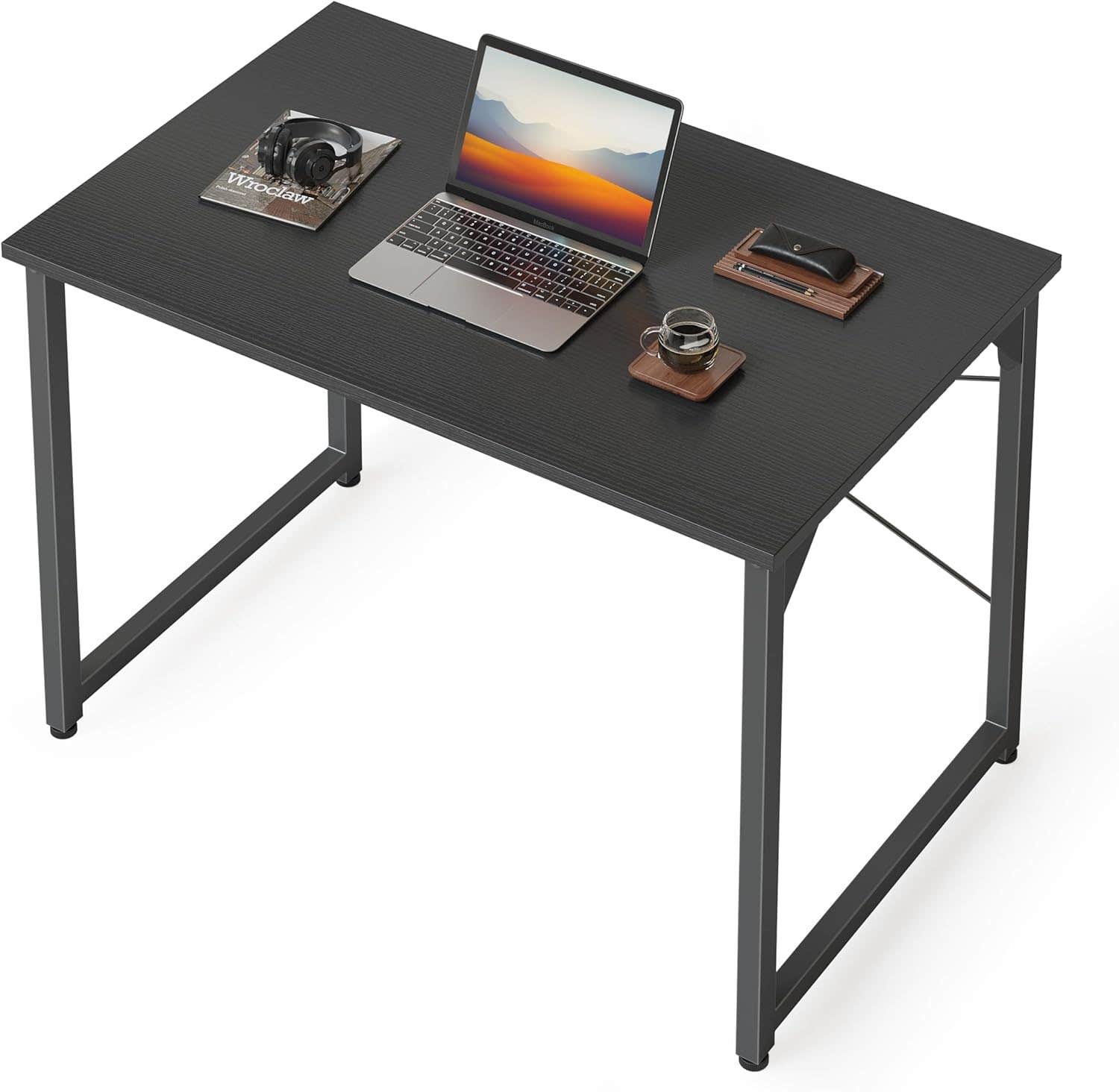 CubiCubi 32" Small Black Computer Desk for Home Office, Modern Style