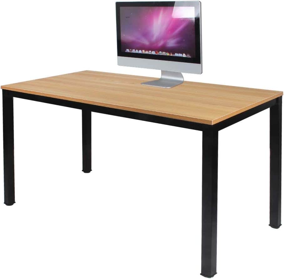sogesfurniture Modern Turquoise Computer Desk with Adjustable Leg Pads