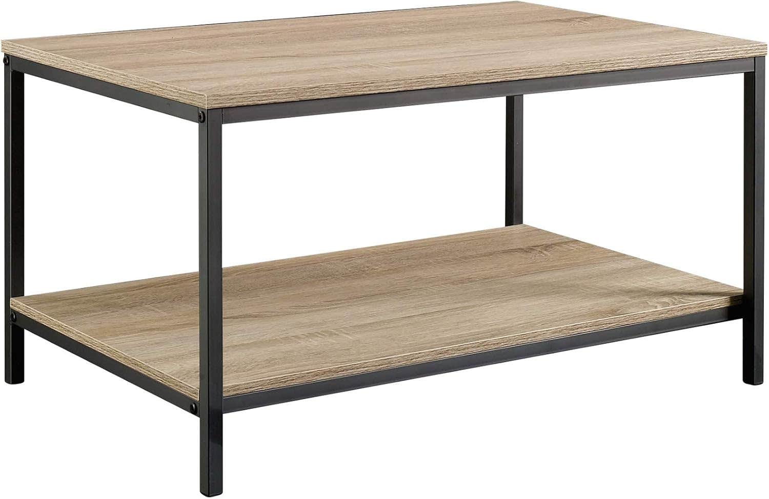 Sauder Coffee Table, Recycled Material, Charter Oak Finish, L: 31.5" x W: 20" x H: 16.54"