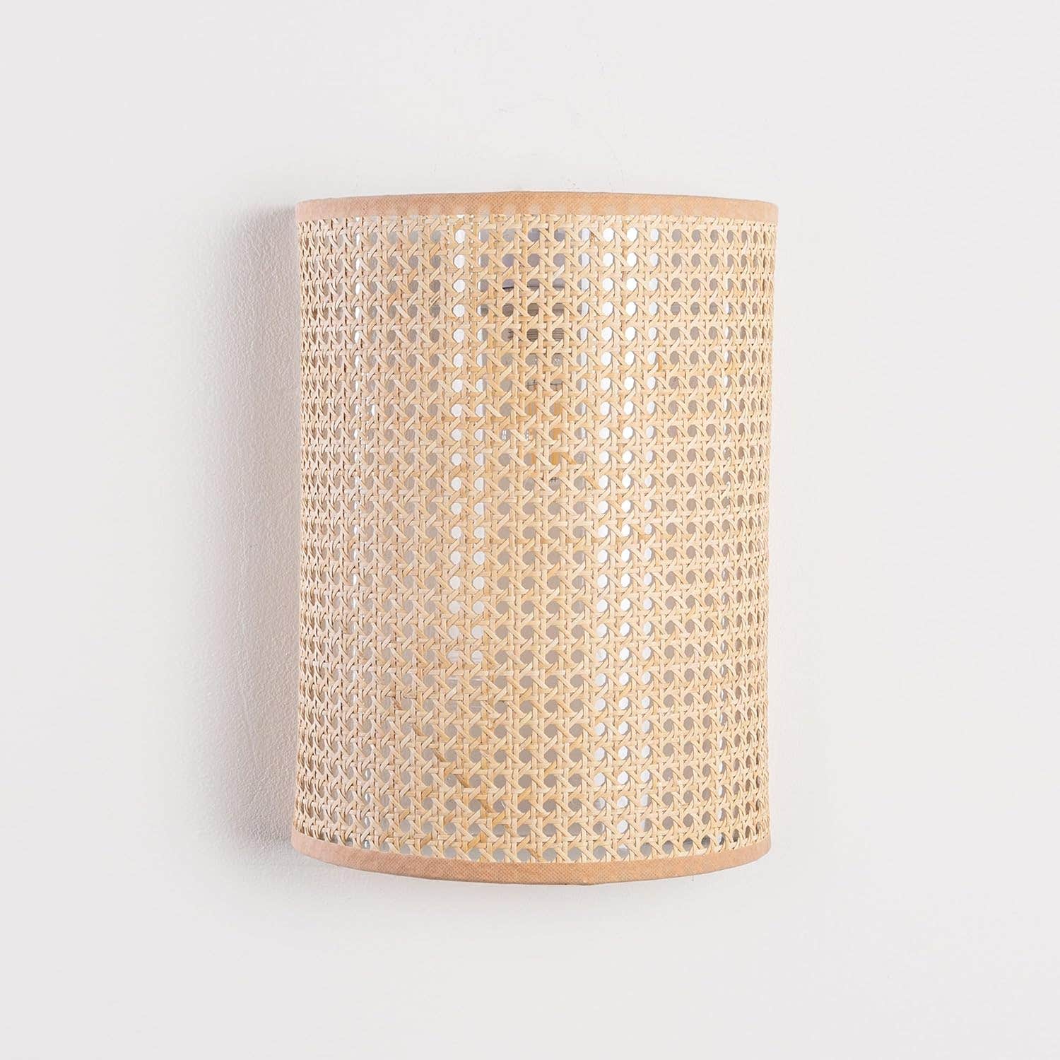 Mishkah Boho Beige Ceiling Lamp - Metal, Plastic & Rattan