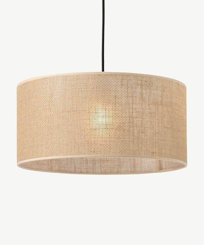 Canvas Linen Chandelier - Beige - 22 x 40 - Mishkah Lighting - Accessories Included