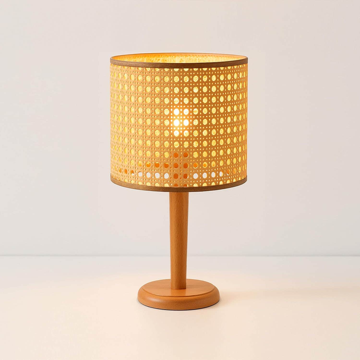 Boho Beige Rattan Chandelier Lamp with E27 Base