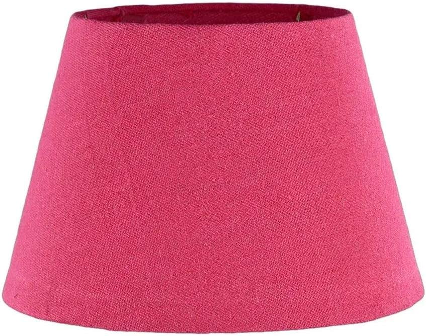 Modern Pink Conical Lampshade by Mishkah Lighting - Linen Fabric - 20cm Height