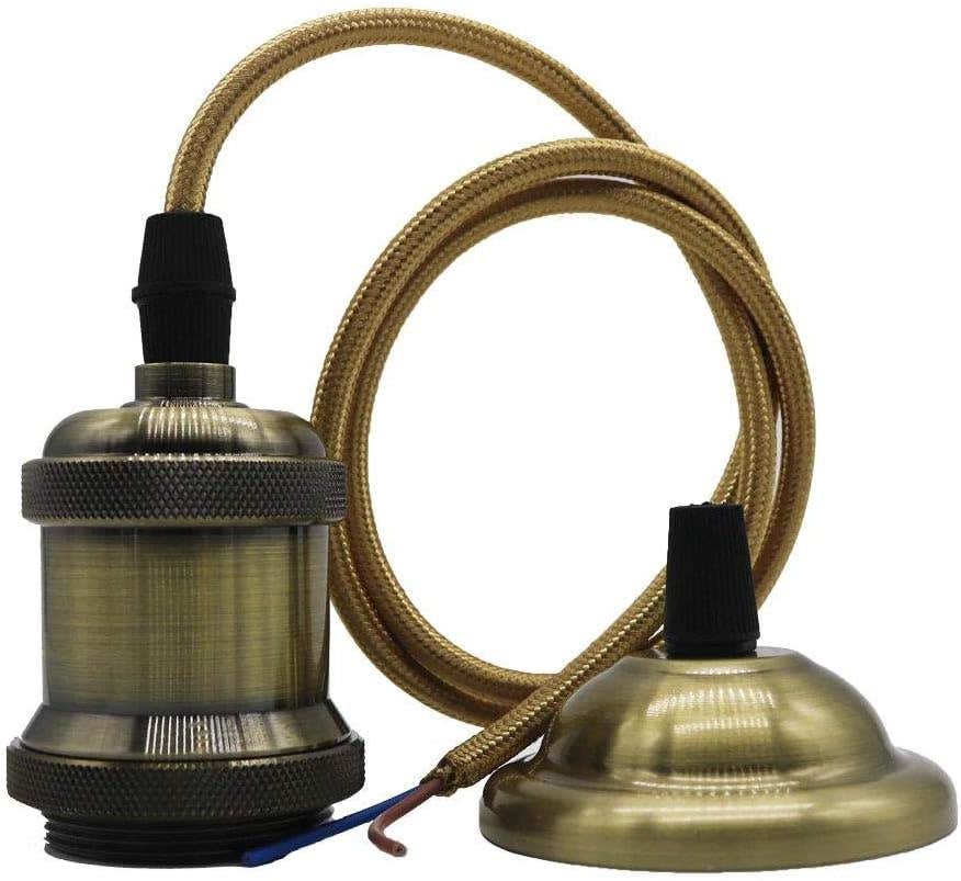 Fantado CLASSIC VINTAGE BRONZE CEILING PENDANT LIGHT FIXTURE CORD KIT