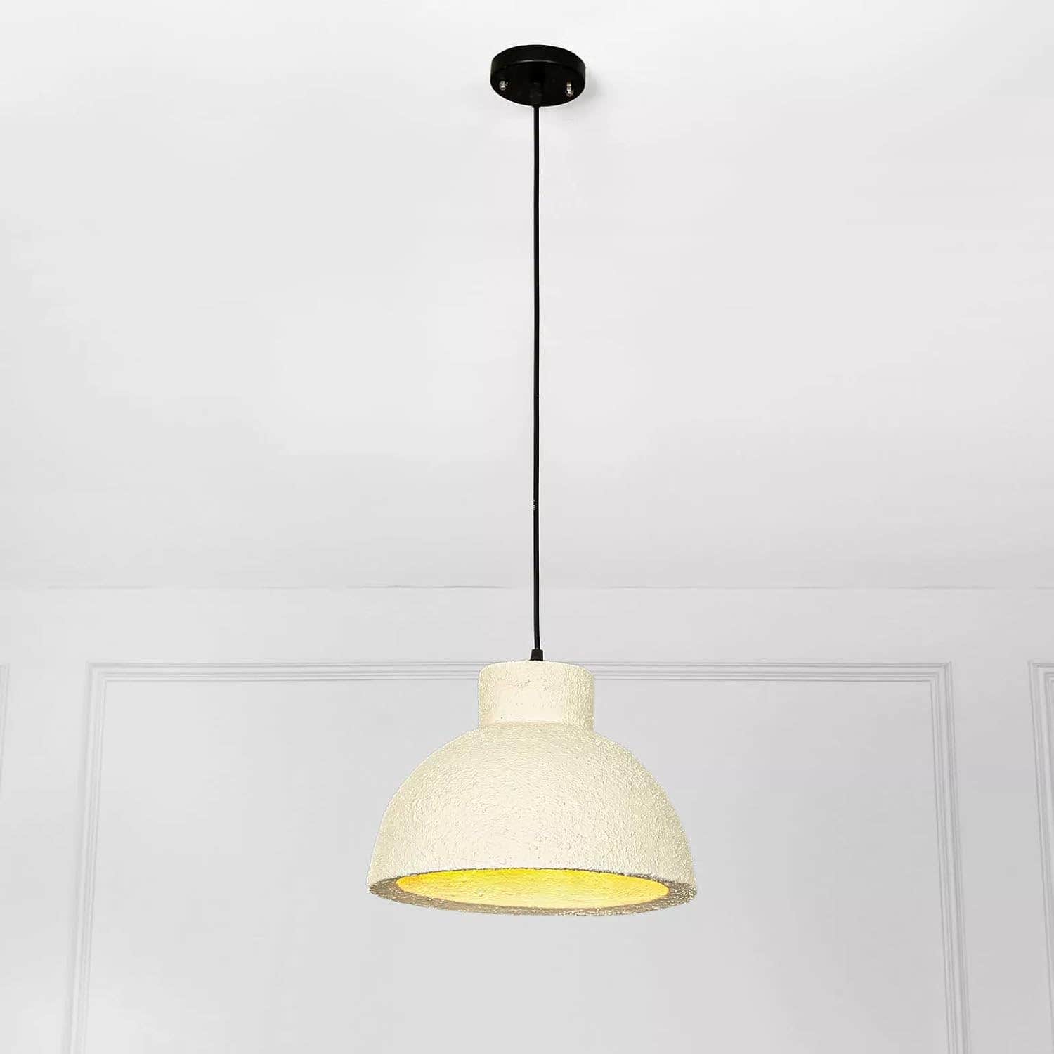 Generic 40cm Fiberglass Hanging Ceiling Light - Warm White Interior - Modern Design
