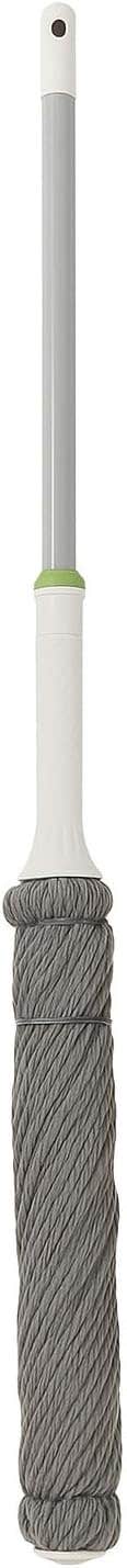 Extendable Toilet Bowl Brush with Handle, Gray and White, Long-Reach Cleaning Tool with Storage Base