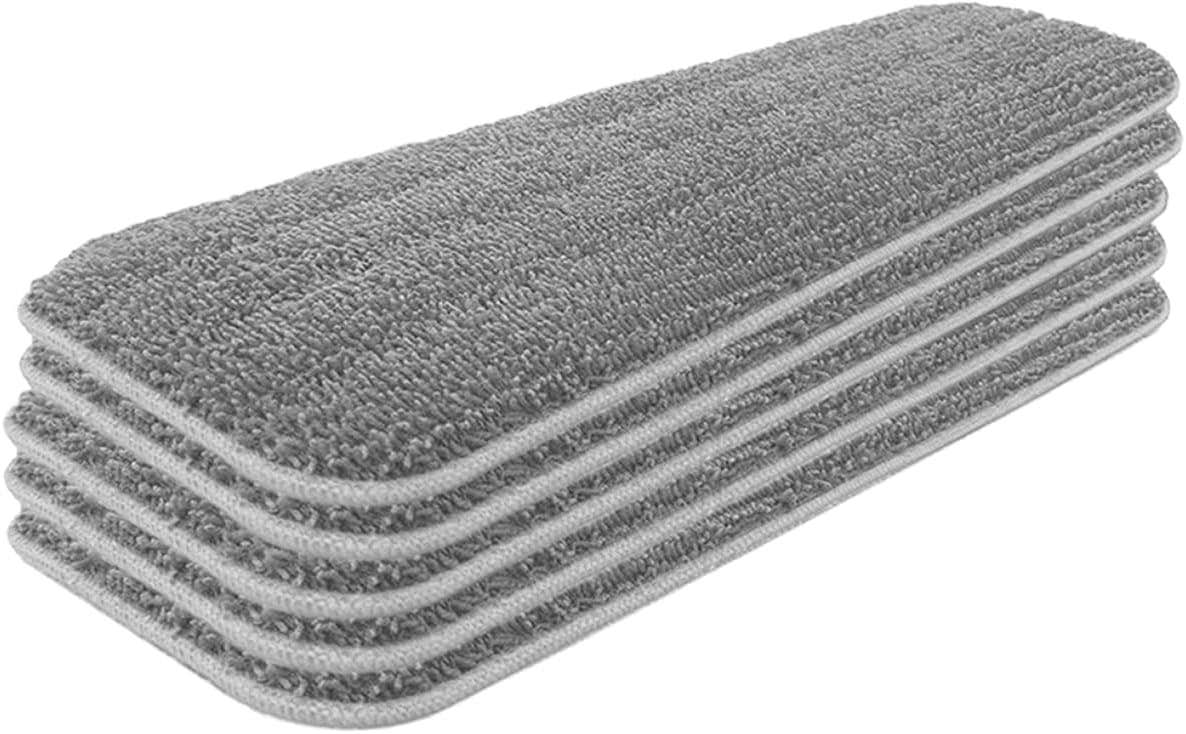 Microfiber Replacement Mop Pads 16.5x5.5 - 5 Pack, Grey
