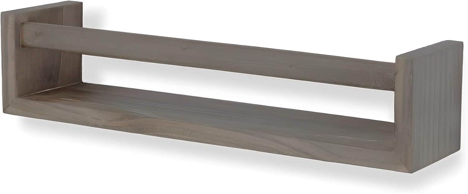 Classic Wooden Spice Rack Organizer for Kitchen - Brown Wood - Assembly Required