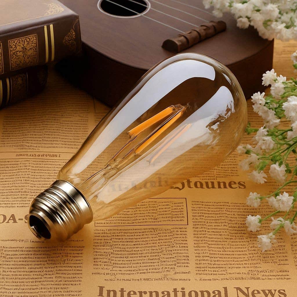 Meshkah Filament Flame Lamp LED Warm Yellow Amber Light Bulb