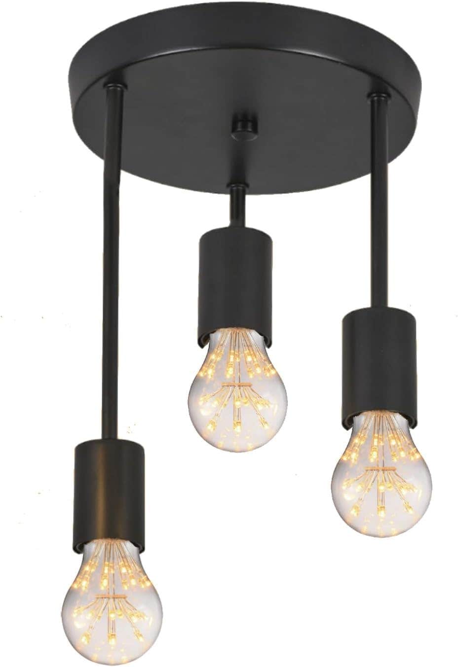 Modern 3-Light Metal Chandelier for Living Room & Dining - Mishkah Lighting