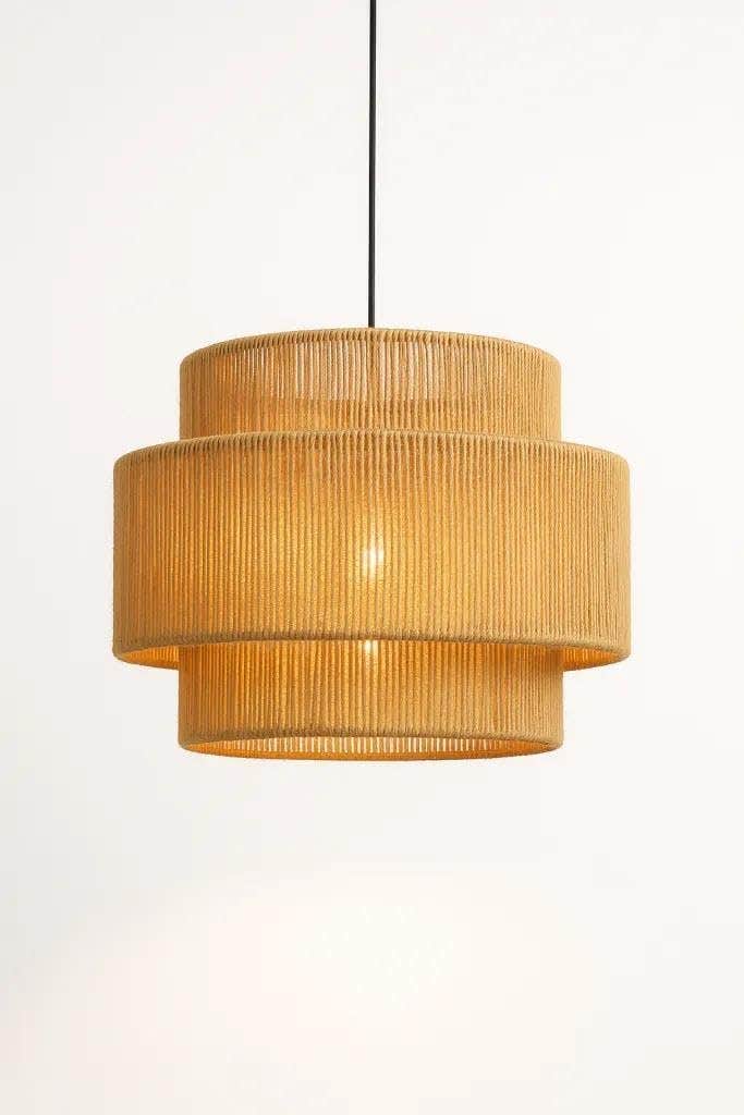 Boho Natural Thread Chandelier | Warm Light | Mishkah Lighting