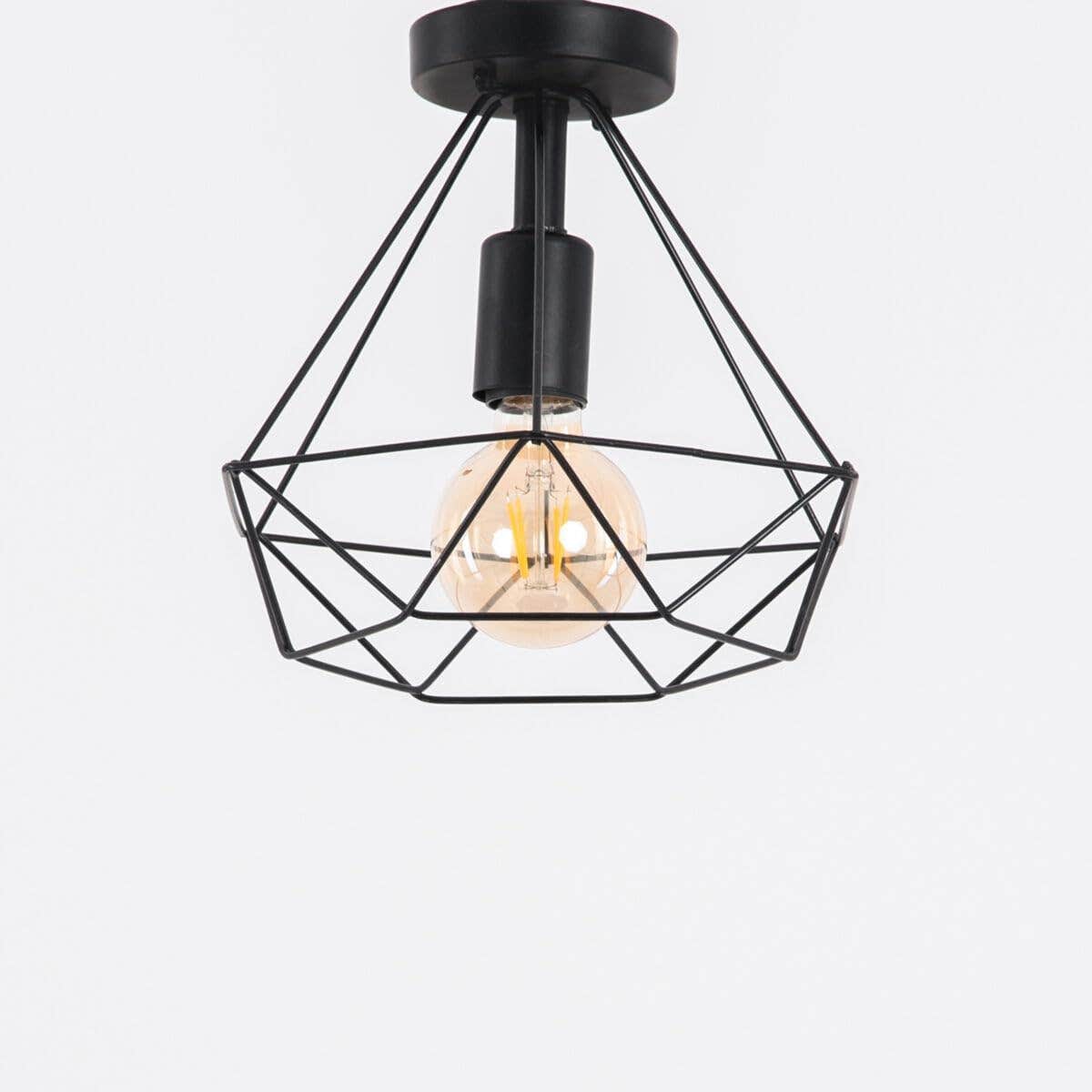 Generic Black Steel Wall Sconce with 1 Bulb - Mounting Hardware Included