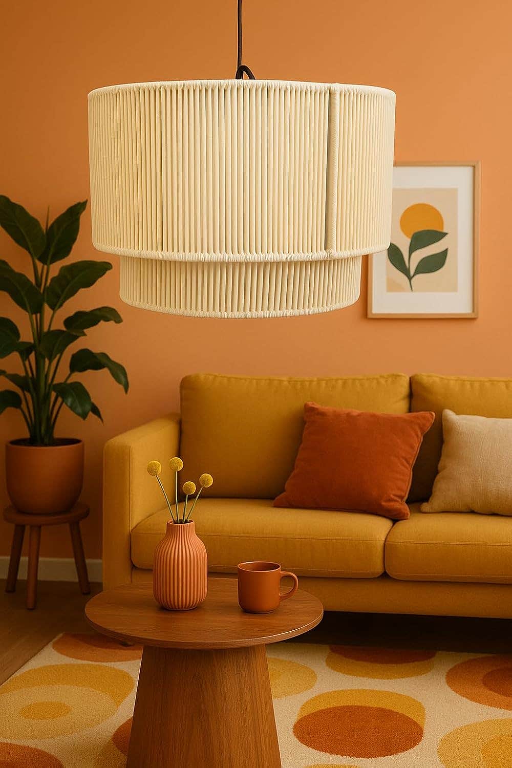 Mushkah Lighting Handmade Macrame Ceiling Lamp - Modern Chic__