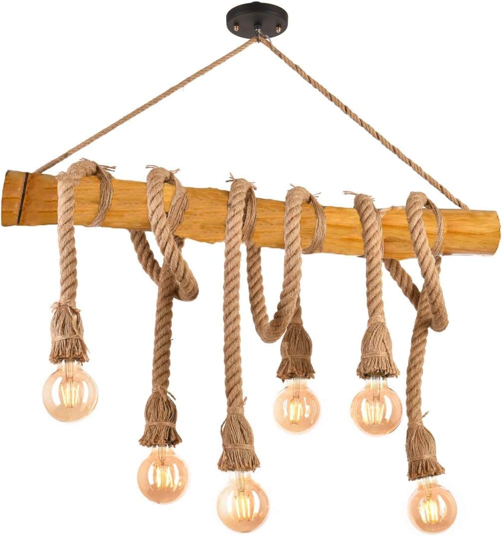 Mishkah Lighting Brown Bamboo Spoon Ceiling Lamp - Elegant Design