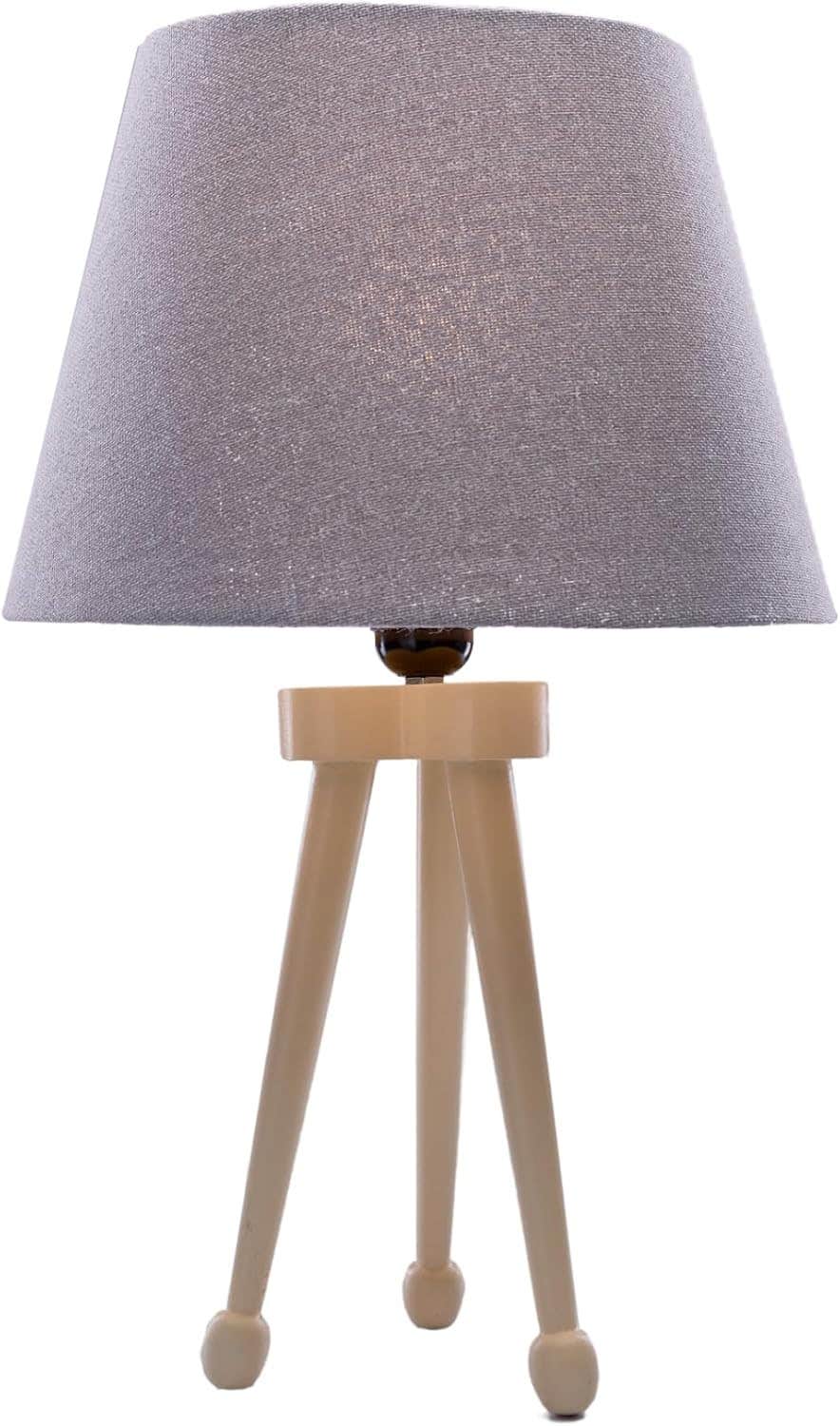 Marella Cream Table Lamp - Elegant Wood Base - Mishkah Lighting