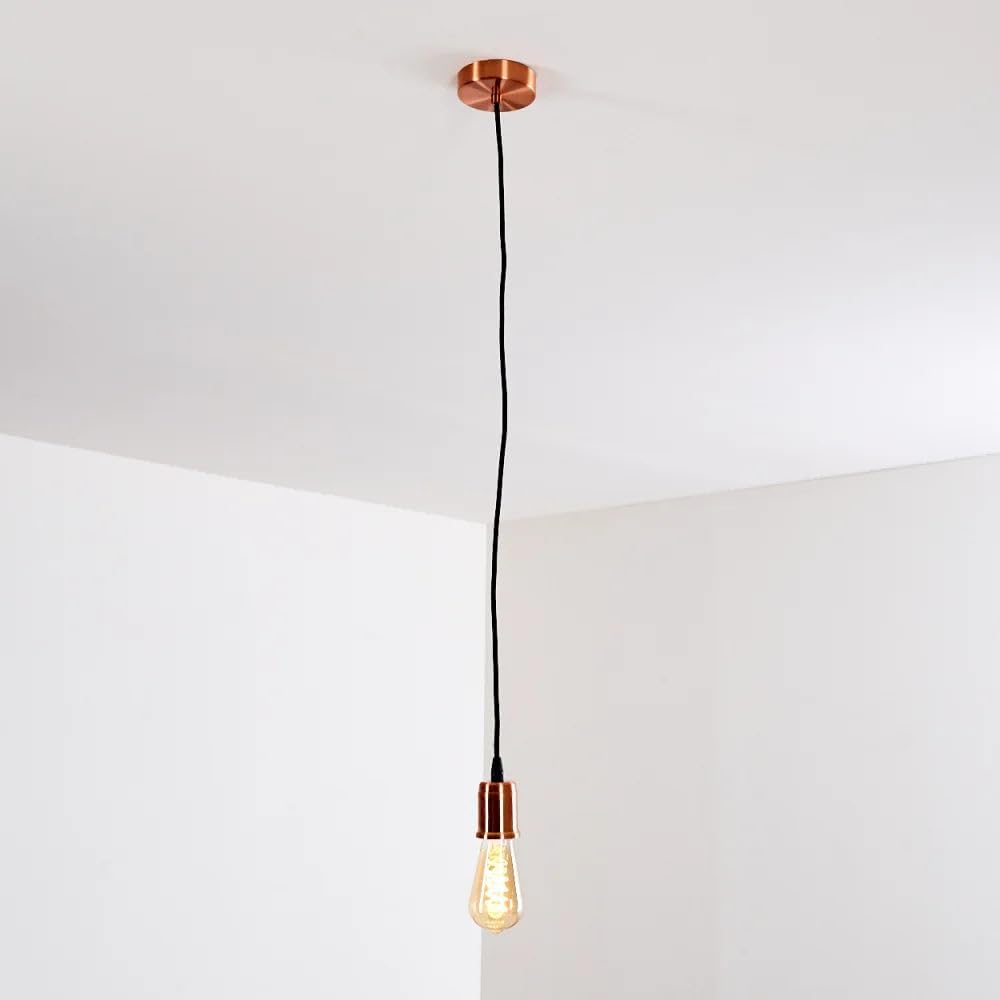 Mushkah Lighting Simple Copper Pendant Lamp__