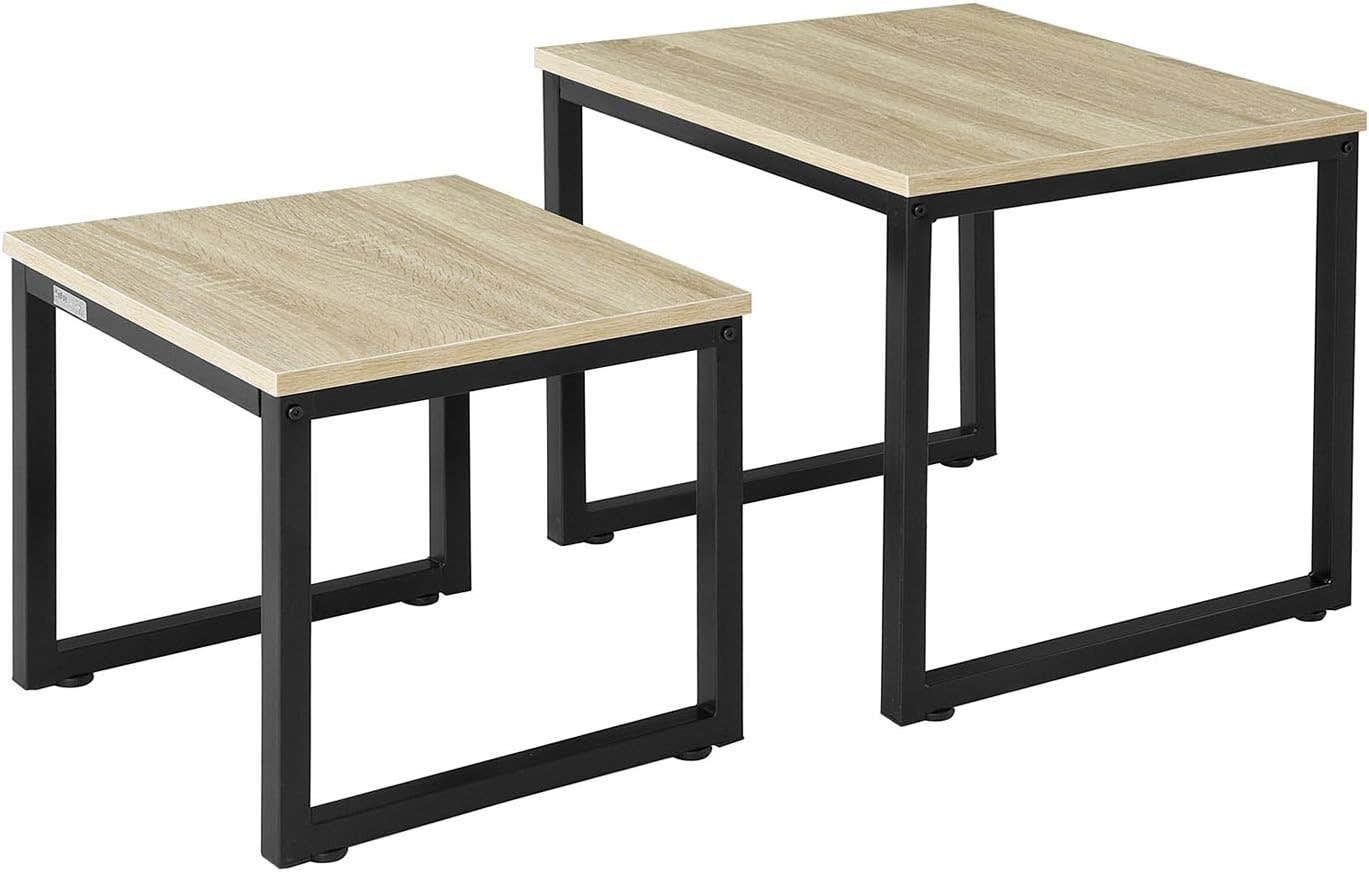 SoBuy FBT42-N Set of 2 Side Tables, Coffee Table,Table Nest of Living Room