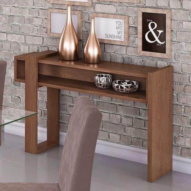 Console Table - Natural Wood - Brown