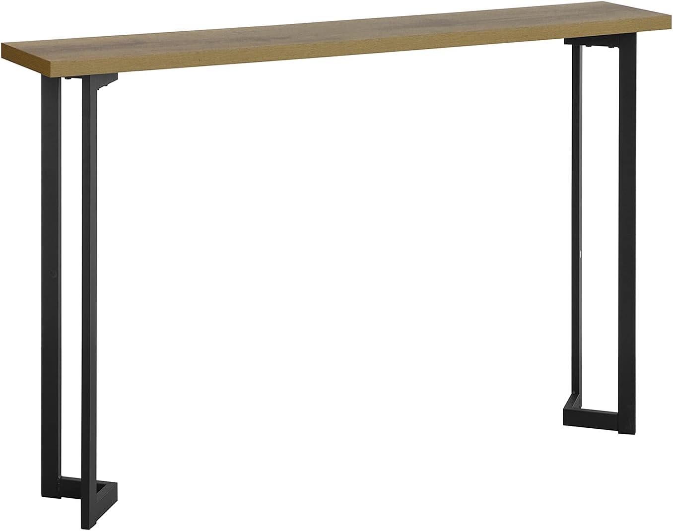 SoBuy Vintage console Metal entrance table Decorative table Narrow coffee table Natural and Black, W120xD20xH75cm, FSB50-PF