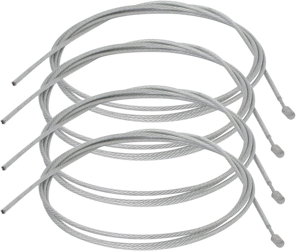 sourcing map 1.2mm Dia. 80cm Length Lighting Light Suspension Cable Kit Hanging Chain, 4 Pack