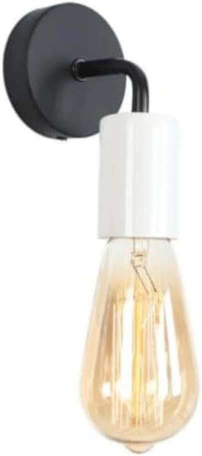 Mishkah Lighting Kai Black and White Wall Lamp - Contemporary Metal Fixture