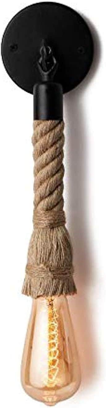 Jute rope wall lamp