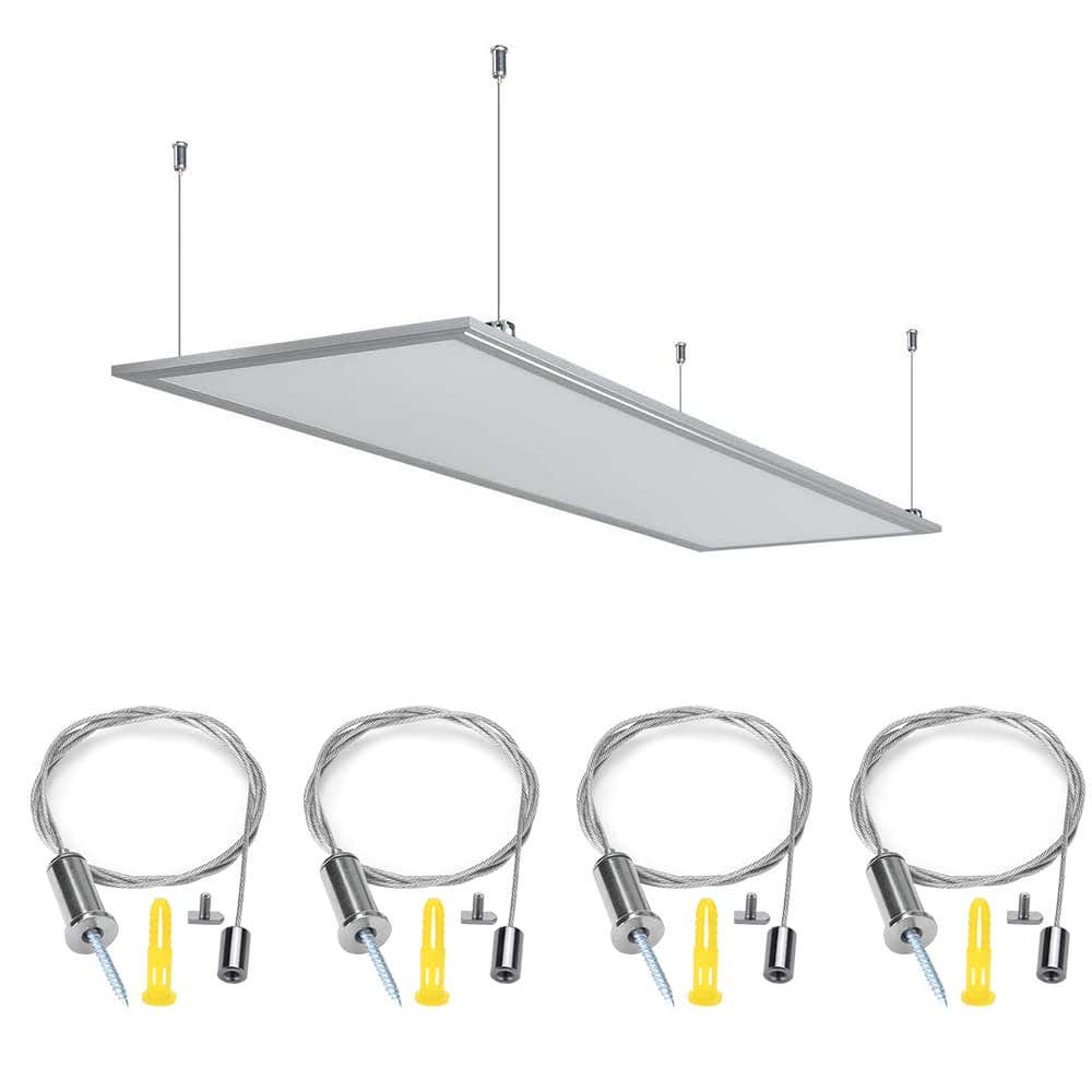 Stainless Steel Ceiling Light Hanging Wire Kit - Set of 4