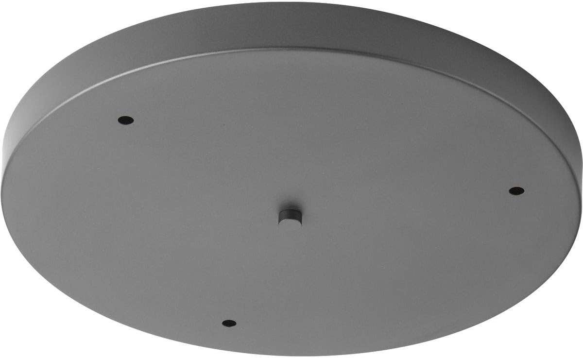 Progress Lighting Round Pendant Canopy, Black Graphite Alloy Steel - Semi Flush Mount