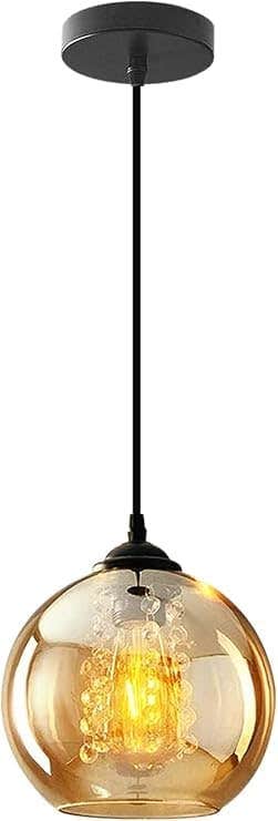 Modern Glass Pendant Lamp | Adjustable Height Chandelier