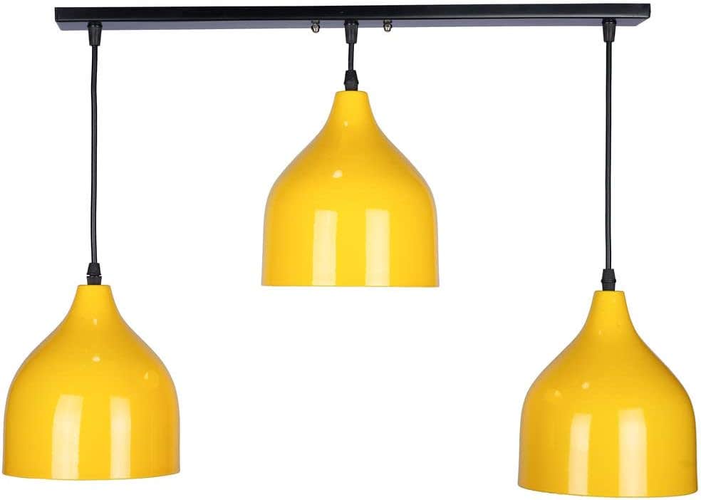 Generic Yellow Metal Ceiling Lamp - 50x50 cm Flush Mount - Energy Efficient