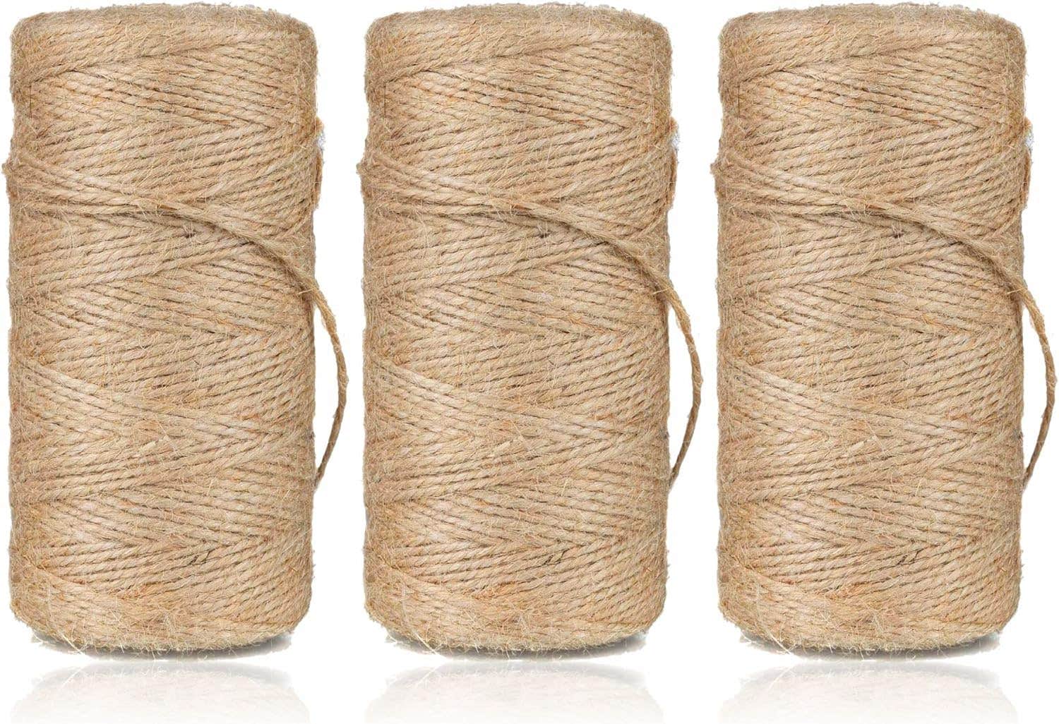 MUIZZ Heavy Duty Natural Jute Garden Twine - Brown (3 Pack)