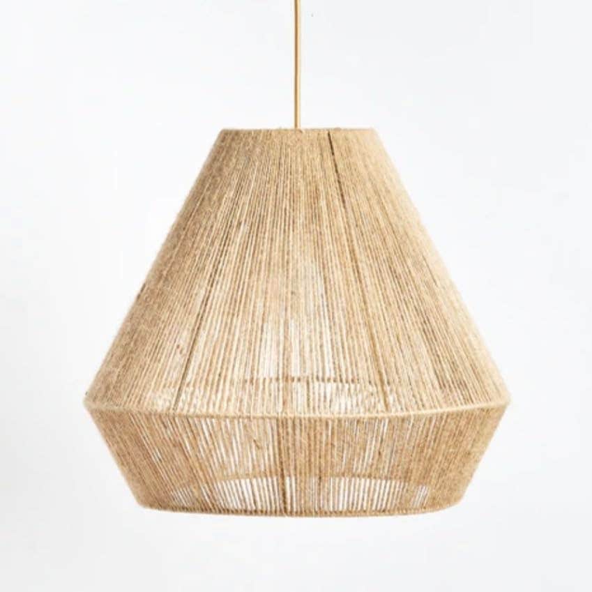 Modern Beige Jute Steel Ceiling Light | Generic Brand