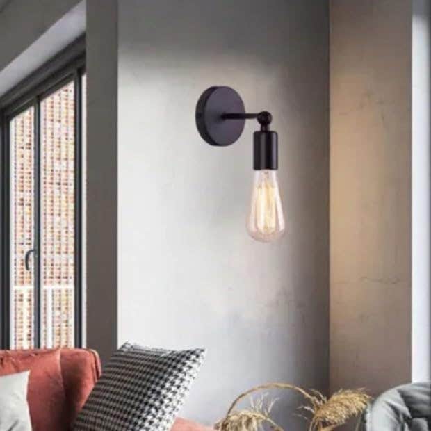 Modern Black Mini Wall Lamp - Portable Flush Mount Light