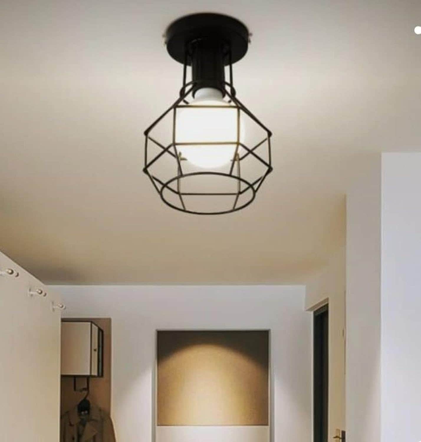 Black Metal Ceiling Lighting Unit For Lighting And Decoration