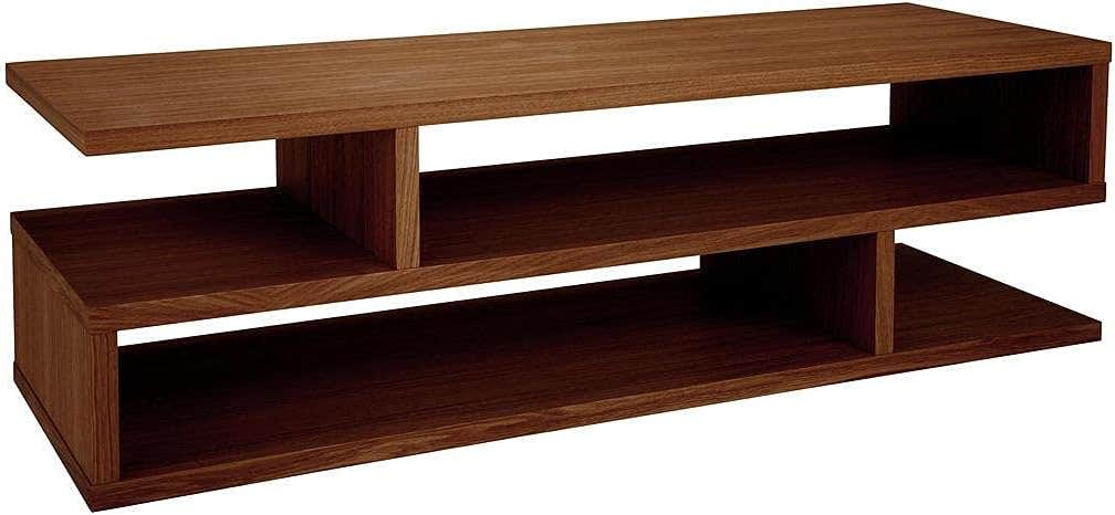 Modern Home Brown Acrylic TV Table - 120 cm Rectangular Storage - No Assembly