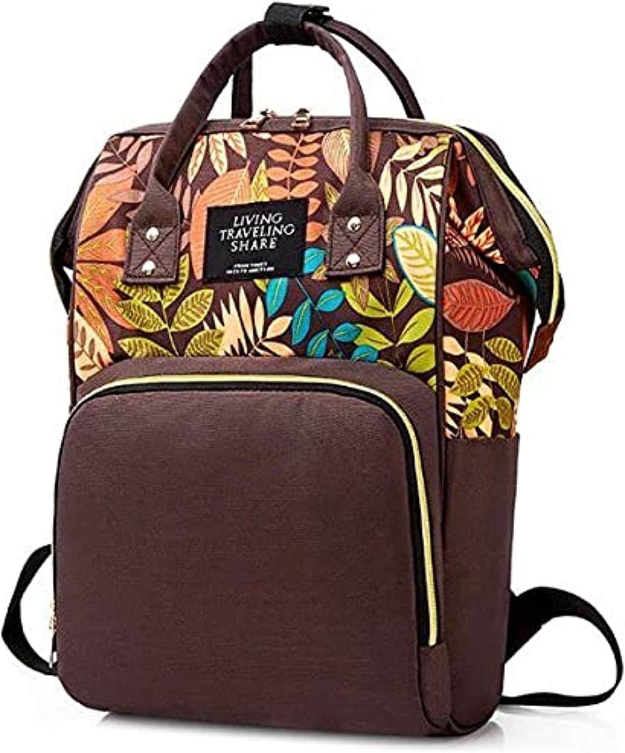 Waterproof Diaper Bag Backpack - Brown