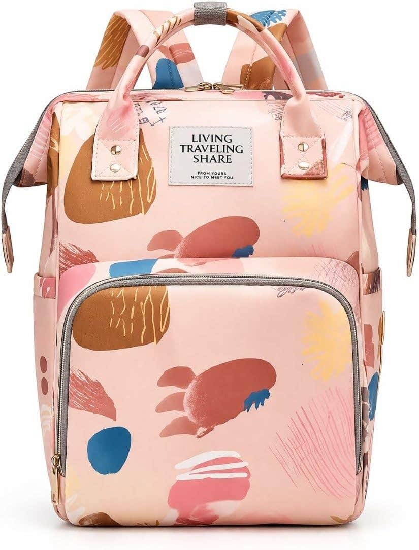 Large Capacity Mommy Backpack for Baby Essentials with Insulated Bottle Pockets & Multi Organizer Compartments