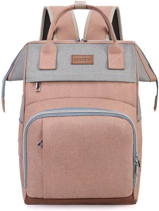 Large Capacity Waterproof Mommy Diaper Backpack with Insulated Bottle Pockets