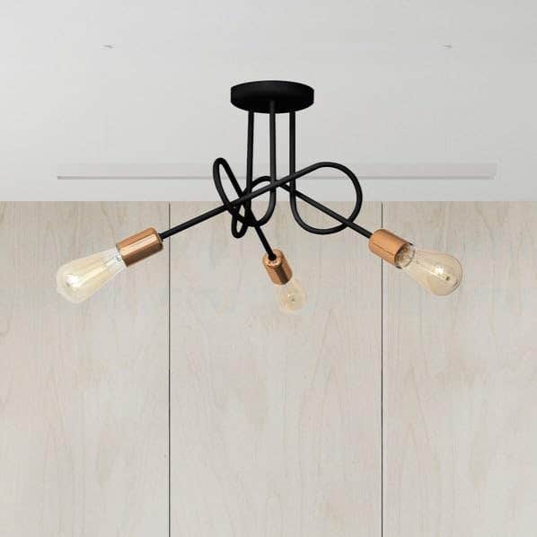 Kayla Ceiling Light Gold and Black