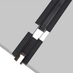 Generic Black 21mm Countersunk Track Light Bracket - 90° Angle - Decorative Art Deco - Chandelier Style