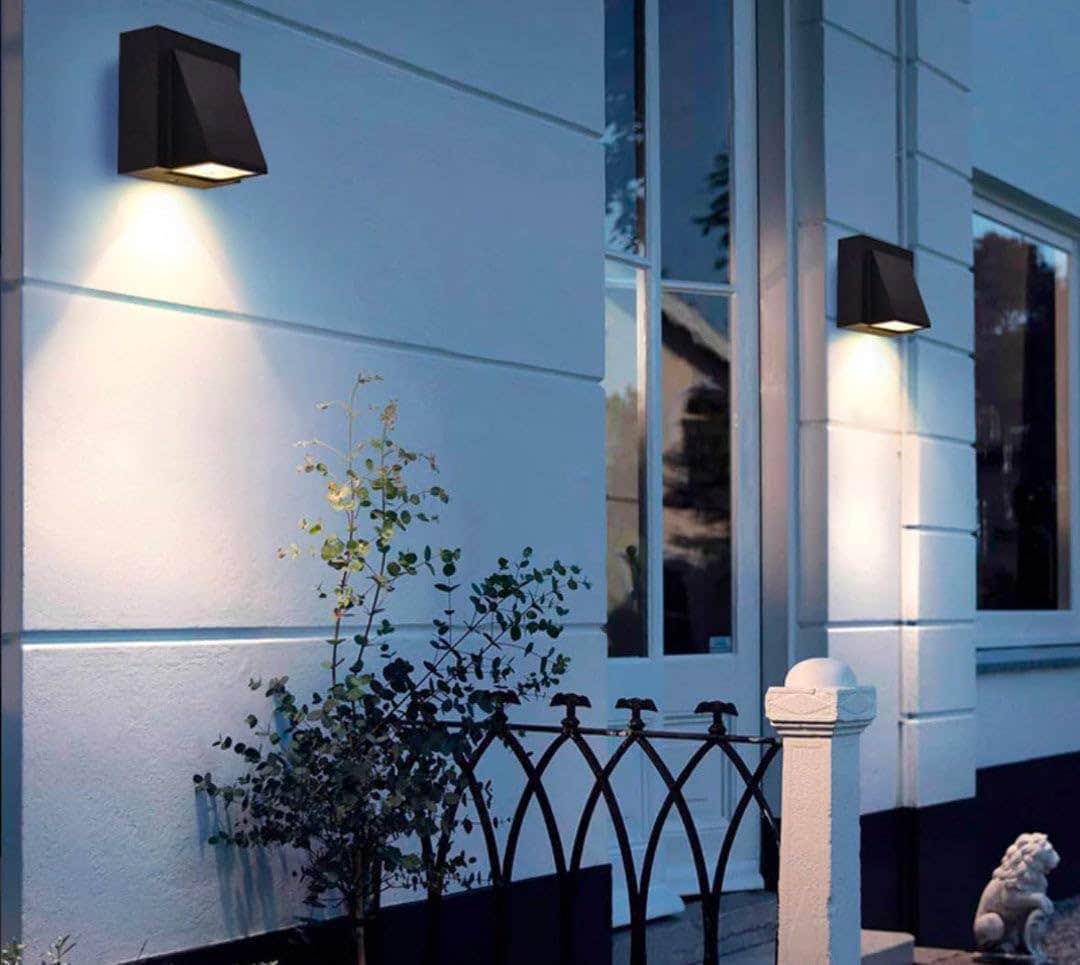 Modern Black Wall Lamp - Angular Design (One Direction) __ by Mushkah Lighting
