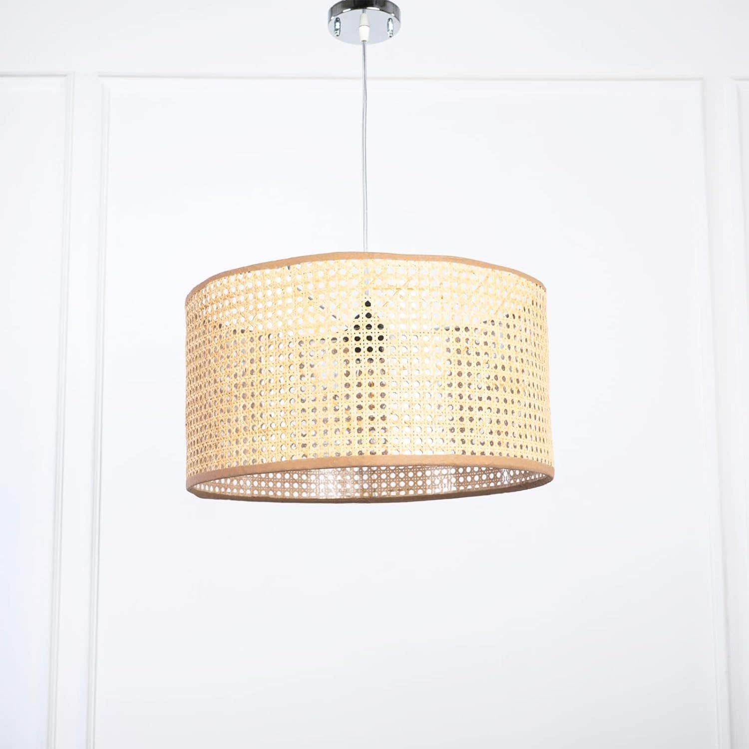 Beige Rattan Hanging Lamp