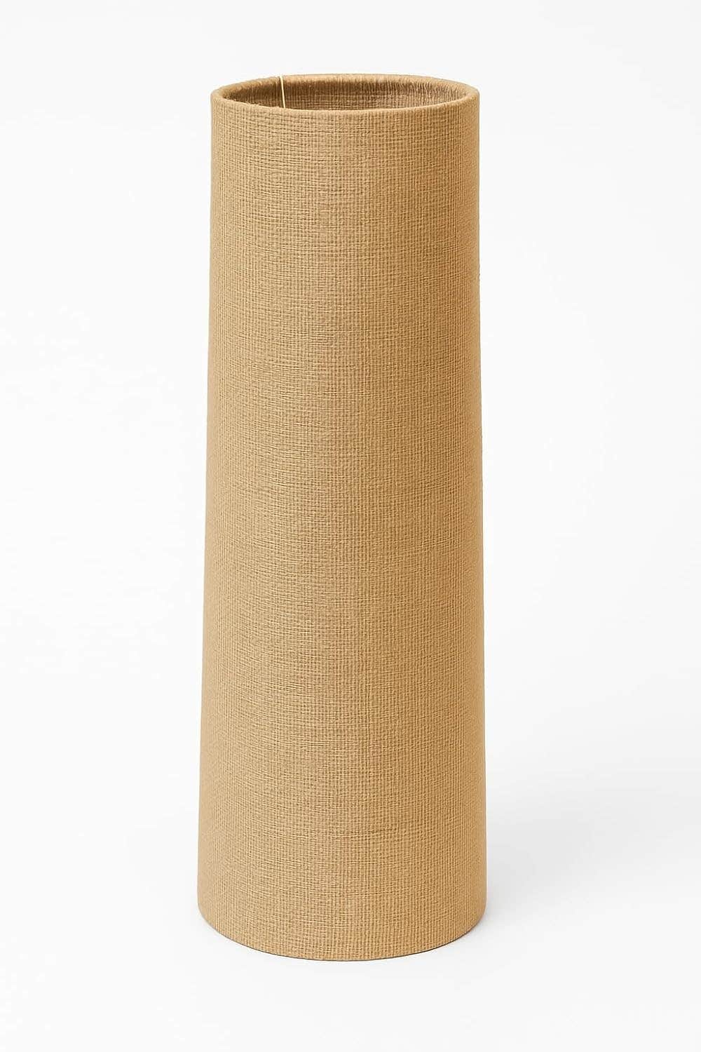 Mushkah Lighting Natural Burlap Shade Cylinder Floor Lamp