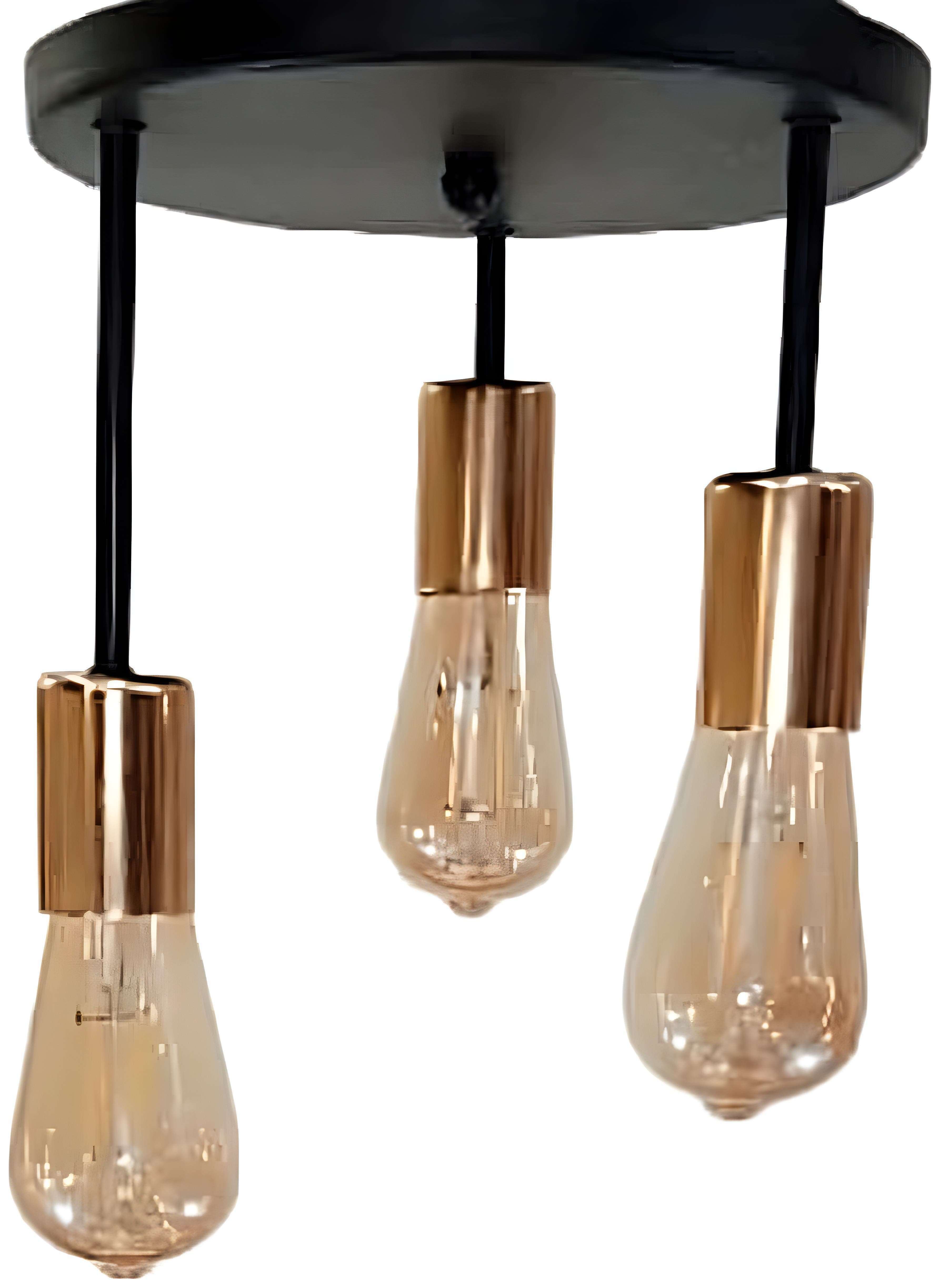 Modern Black and Gold Lori Ceiling Light by Mishkah Lighting