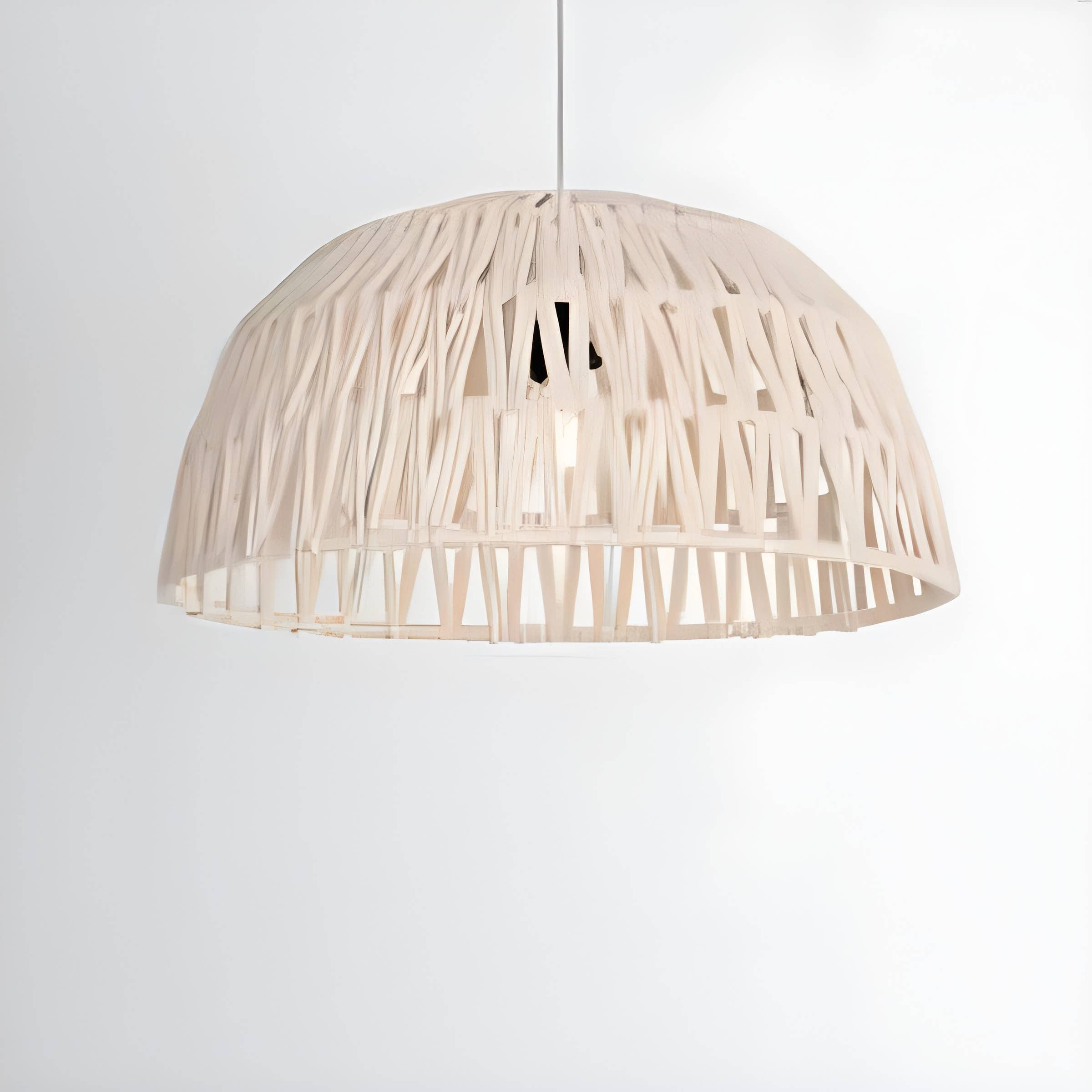 Modern Illum Spoon Pendant Light Fixture - White, 1 Bulb - Mishkah Lighting