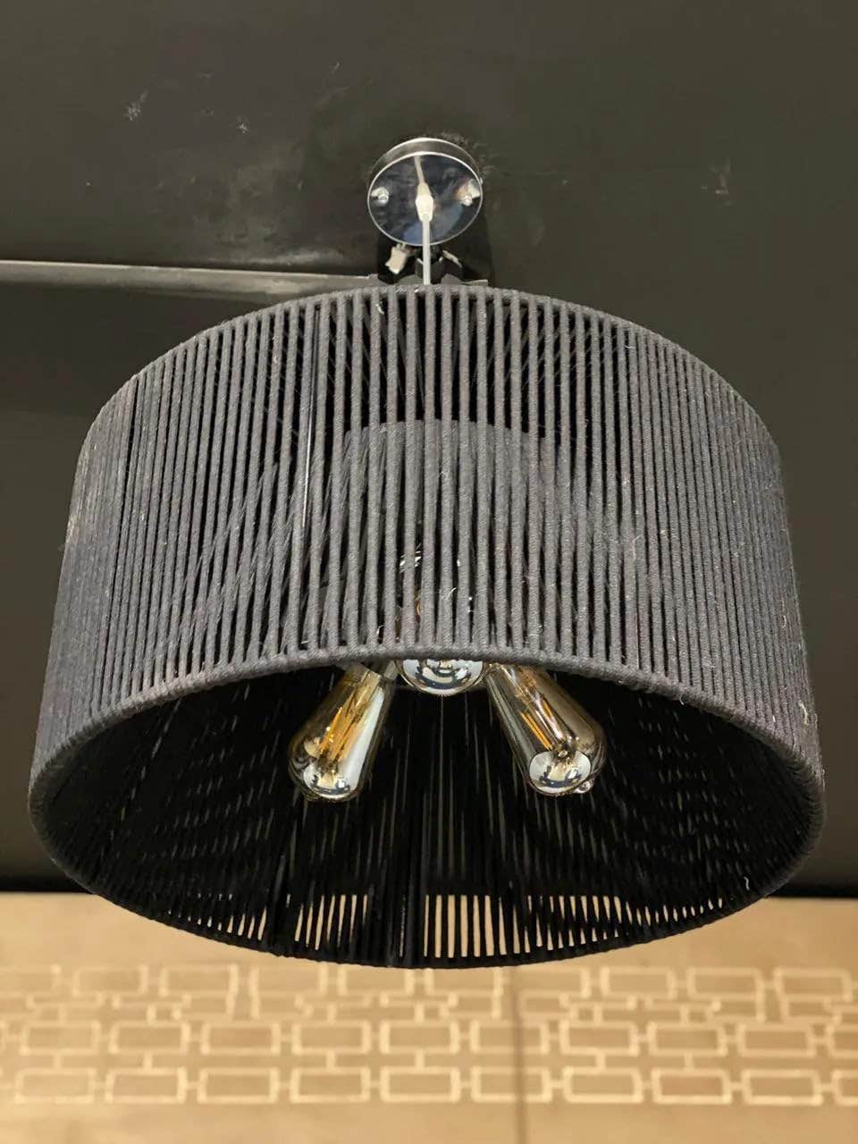 Modern Black Thread Hanging Chandelier - Elegant Luxury Illumination