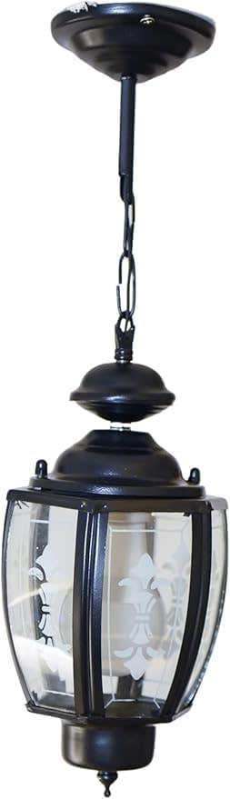 Modern Black Aluminum Outdoor Ceiling Light - Mishkah Lighting - 50 Watts