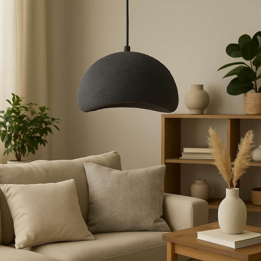 Modern Black Decorative Fiberglass Pendant Light by Mishkah Lighting - Chandelier Style
