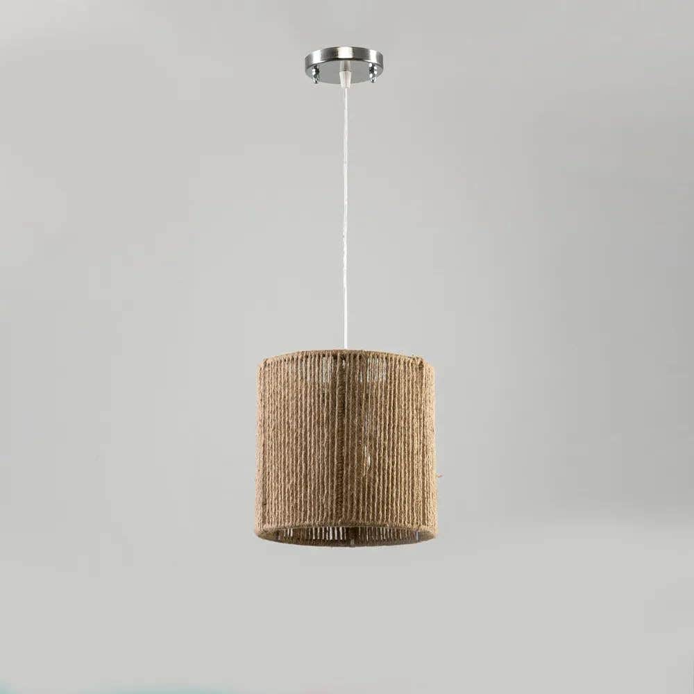 Mishkah Lighting Boho Burlap Chandelier - Beige